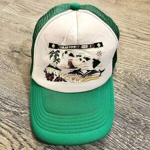 𝅺Vtg 80s Trucker Mesh Hat Snapback Molokai Kaunakaka Hawaii Rare Made In Japan